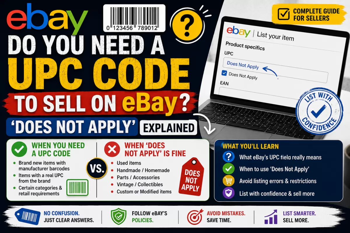 Do You Need a UPC Code to Sell on eBay? ('Does Not Apply' Explained) - gs1upc.shop