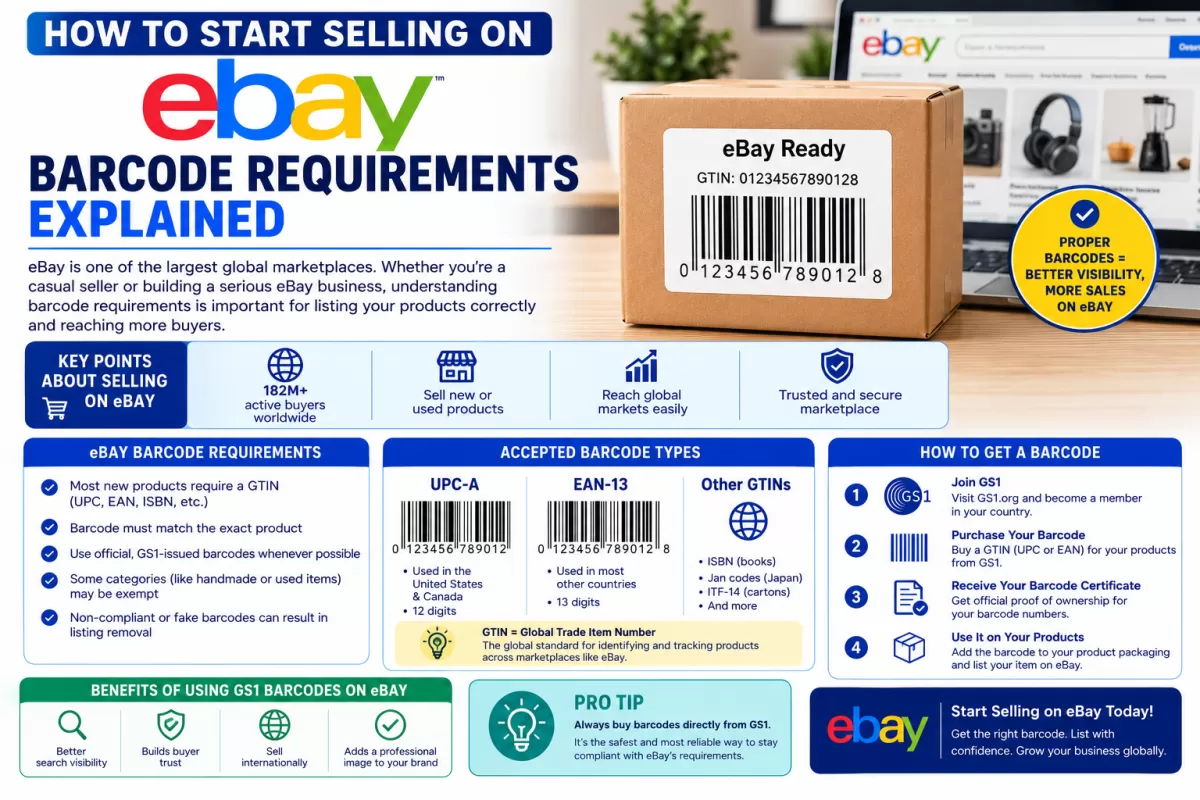 How to Start Selling on eBay: Barcode Requirements Explained - gs1upc.shop